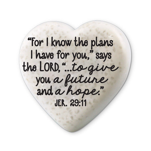 Scripture Stone: Hearts of Hope - Journey (Jeremiah 29:11)