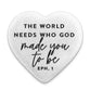 Cast Stone Plaque: Hope Hearts Scripture Stone, the World Needs (Eph 1)
