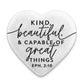 Stone Heart Plaque: Hope Heart, Kind, Beautiful (Eph. 2:10)