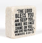 Stone Scripture Block: Blessings Engraved, Square (Numbers 6:24-26)