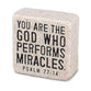 Cast Stone Block: Scripture Stone, Miracles (Psalm 77:14)