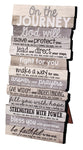 Tabletop Plaque: Journey, Small Stacked Wood (Various Scriptures)