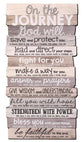 Wall Plaque: Journey, Medium Stacked Wood (Various Scriptures)