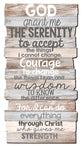 Wall Plaque: Serenity, Medium Stacked Wood (Phil 4:13)