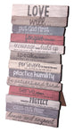 Tabletop Plaque: Love, Stacked Wood