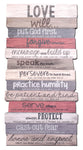 Wall Plaque: Love, Stacked Wood, Medium
