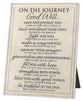 Tabletop Plaque: Journey, Cream, Various Scriptures, Cast Stone, Word Study