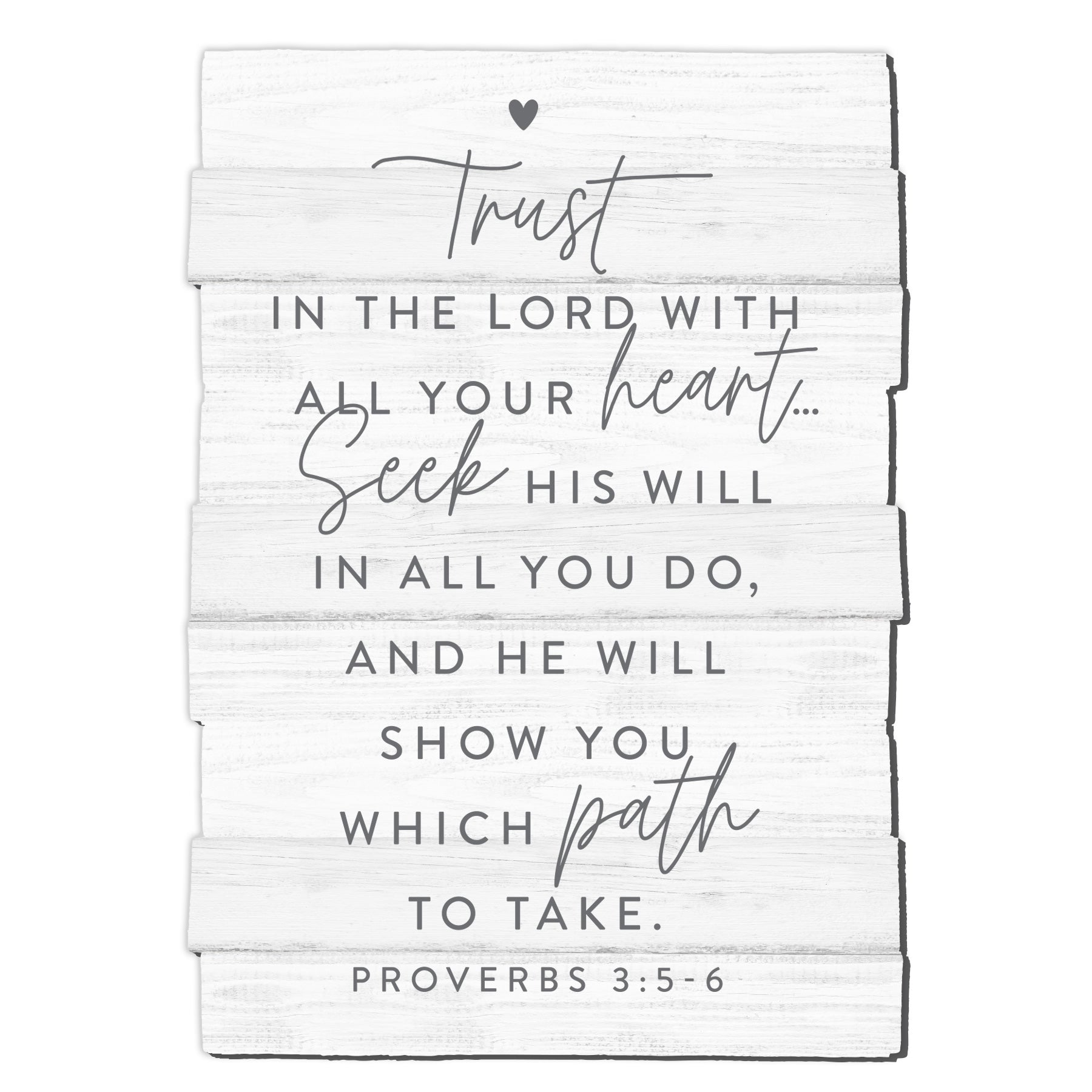 Plaque, Stacked Wood: Trust (Proverbs 3:5-6) (Mdf)