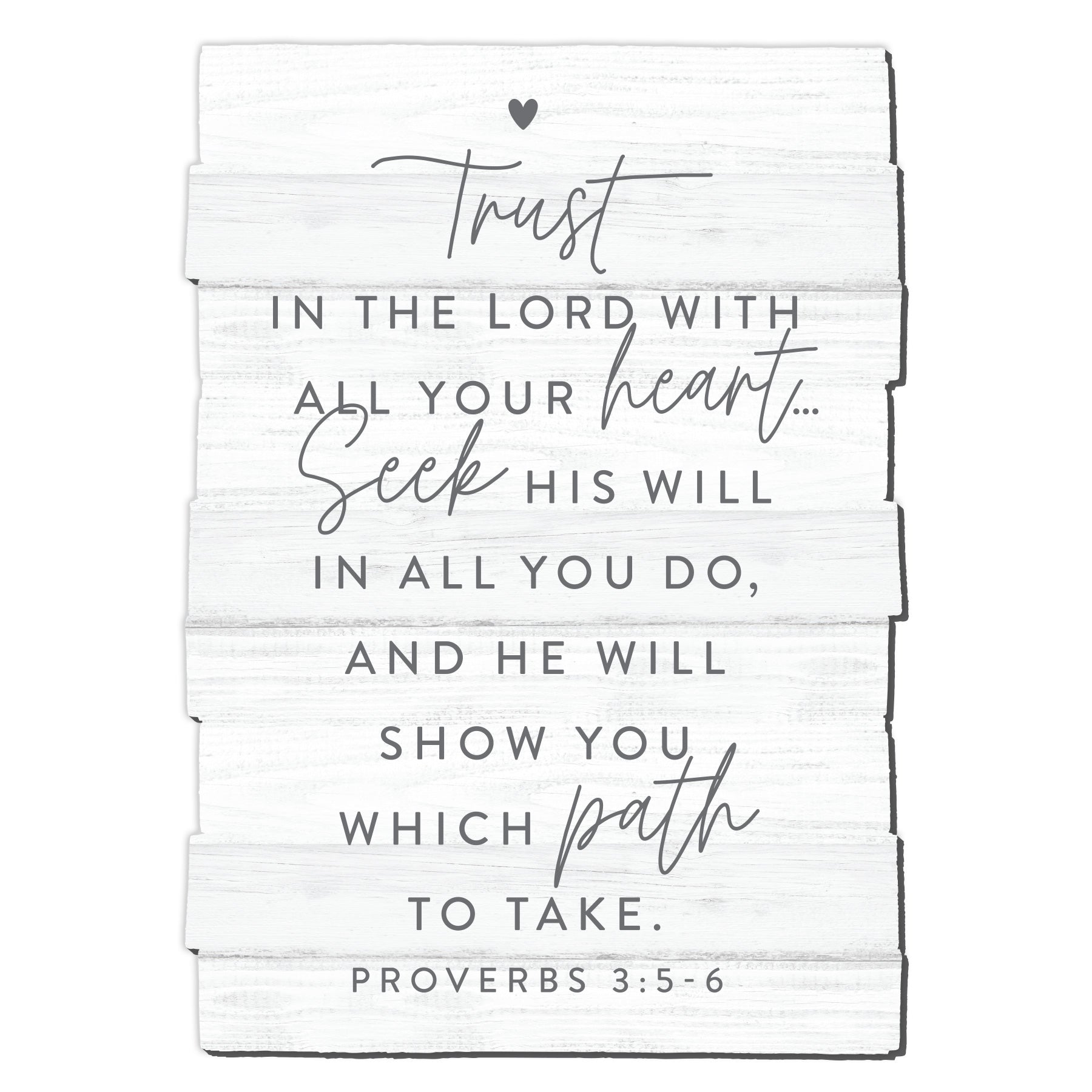 Plaque, Stacked Wood: Trust (Proverbs 3:5-6) Large (Mdf)