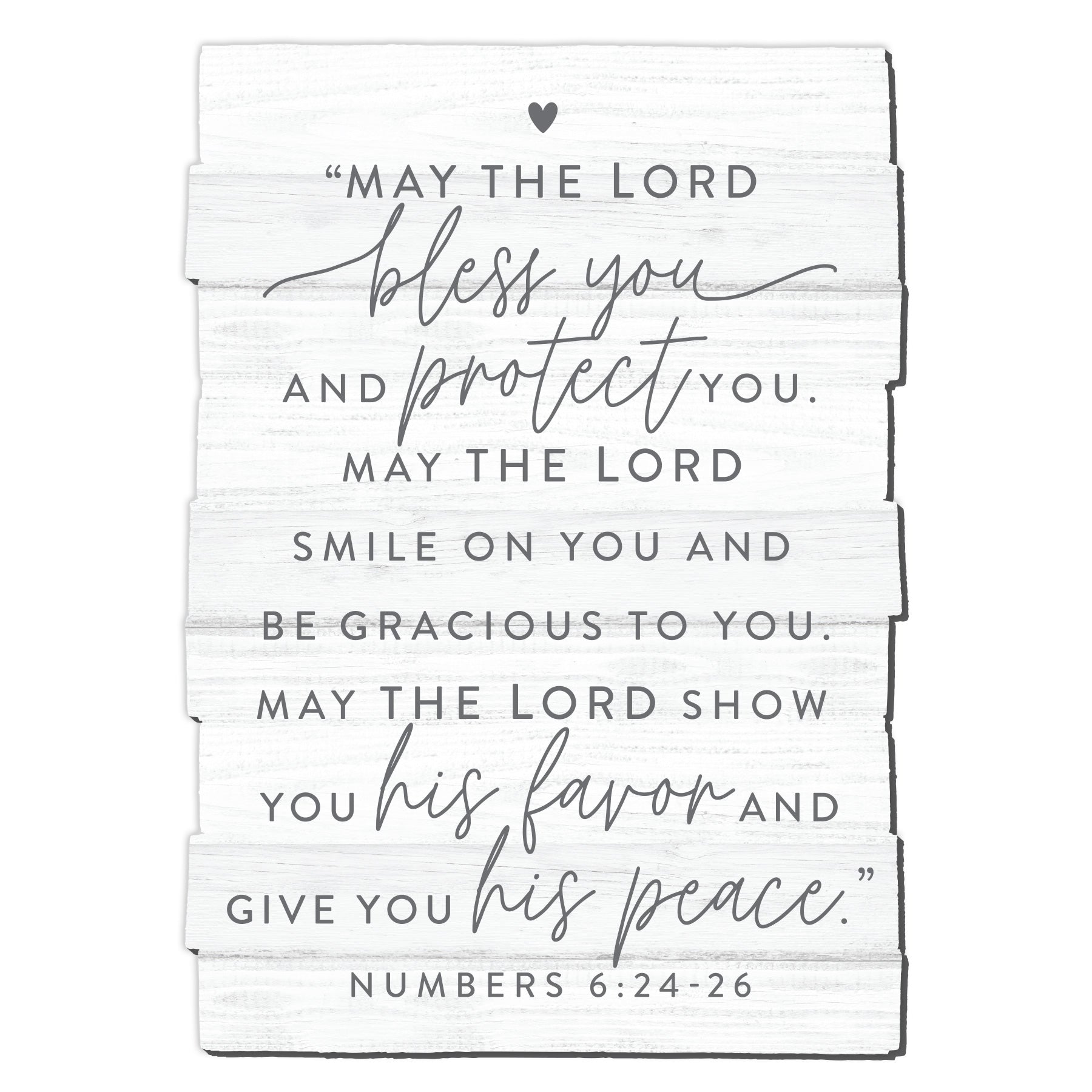 Plaque, Stacked Wood: Blessing (Numbers 6:24-26) Large (Mdf)