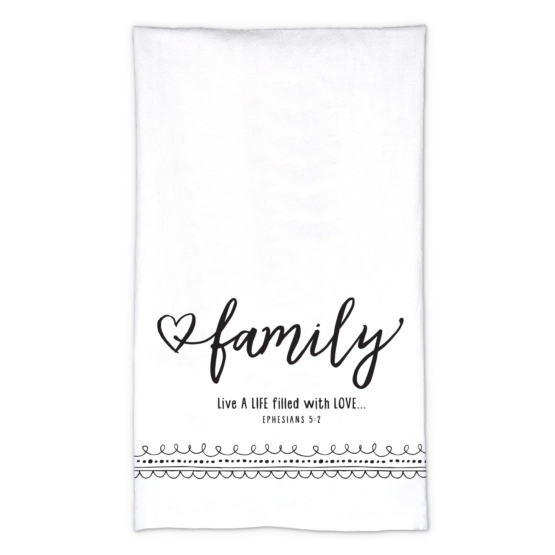 100% Cotton Tea Towel: Family Artisan Doodles (Eph. 5:2)