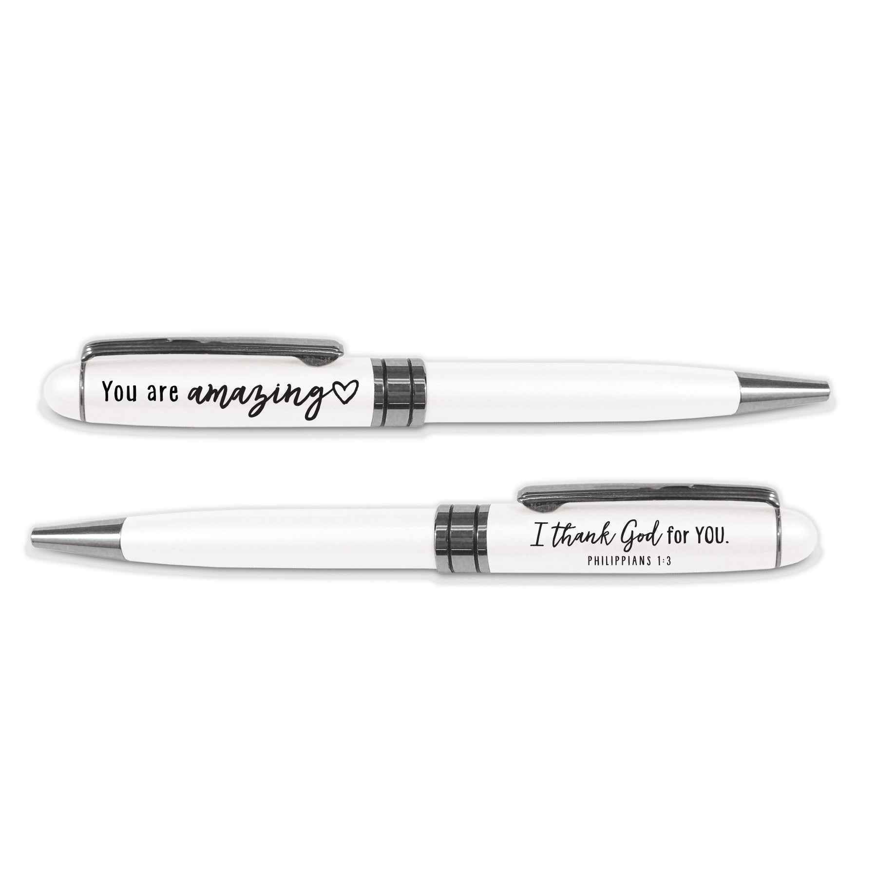 Metal Pen: You Are Amazing White, Artisan Doodles (Phil. 1:3)
