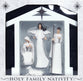 Holy Family Nativity, 5 Pieces: Tallest Figure is 184 Mm High, Creche 273 X 273 X 79