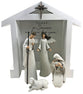 Holy Family Nativity, 5 Pieces: Tallest Figure is 184 Mm High, Creche 273 X 273 X 79