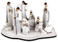 Nativity With Base, 8 Pieces: A Savior is Born, Scripture on Each Piece (Tallest Piece Is 184 Mm, Base Is 374 X 238 Mm)