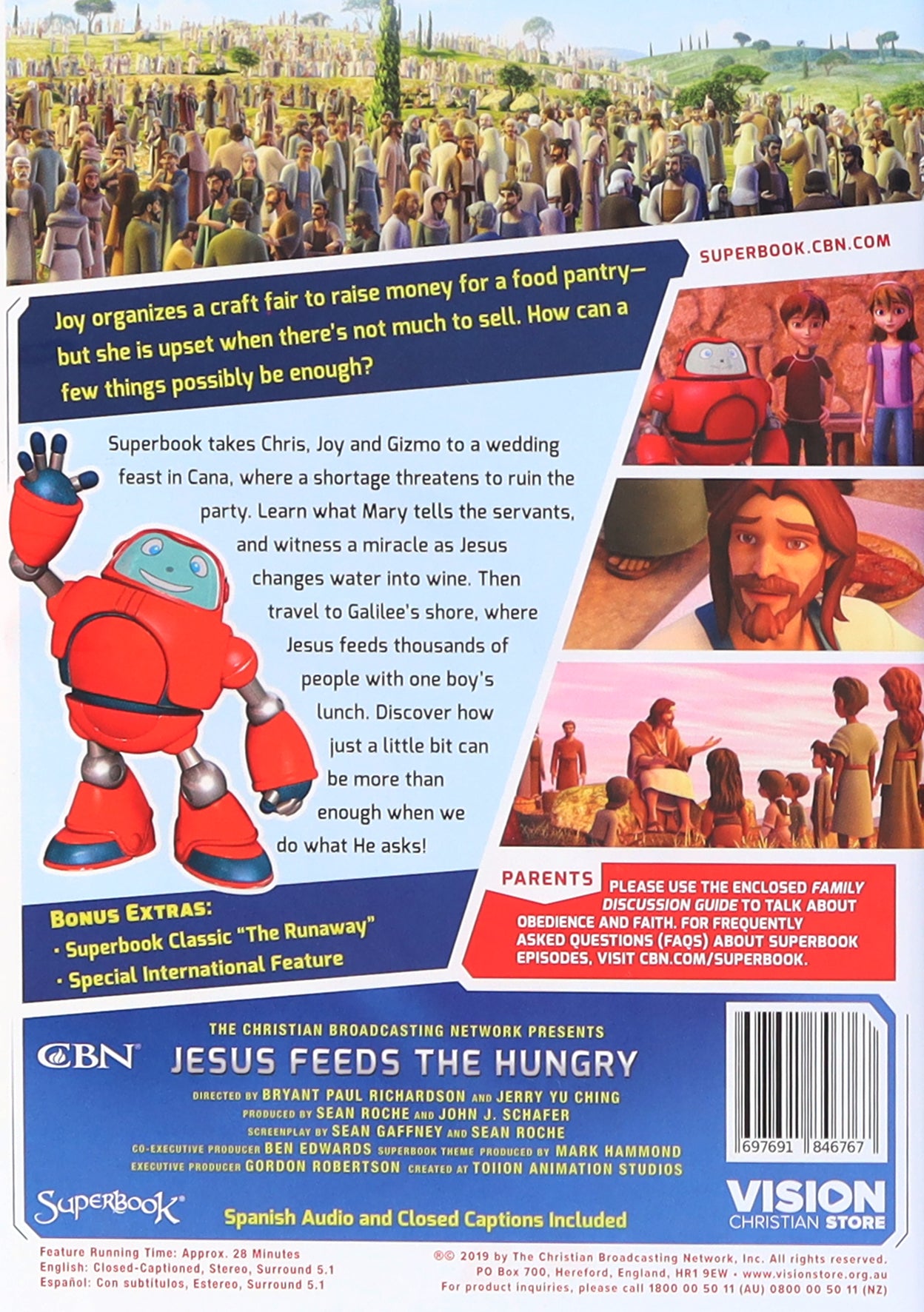 Jesus Feeds the Hungry (#01 in Superbook Dvd Series Season 4)