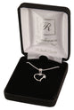 Necklace: Sterling Silver Open Heart With Cross on 45Cm Sterling Silver Chain