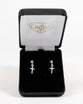 Earrings: Silver Plated Cubic Zirconia Cross Earrings With Sterling Silver Posts