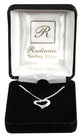 Necklace: Sterling Silver Heart With Cross on 45Cm Sterling Silver Chain