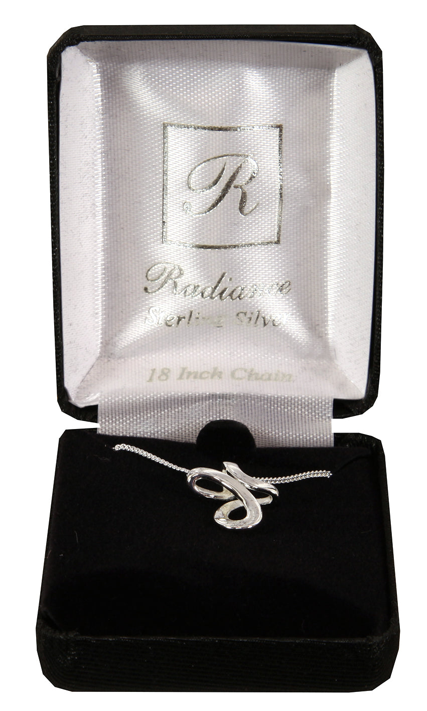 Necklace: Sterling Silver Eternity Mobius Cross on 45Cm Sterling Silver Chain