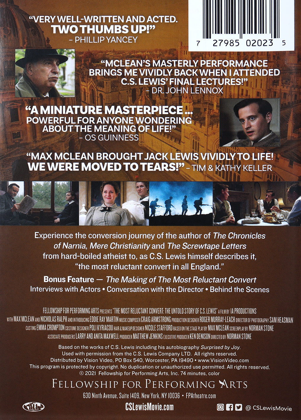 The Most Reluctant Convert: The Untold Story of C.S. Lewis (2022), DVD