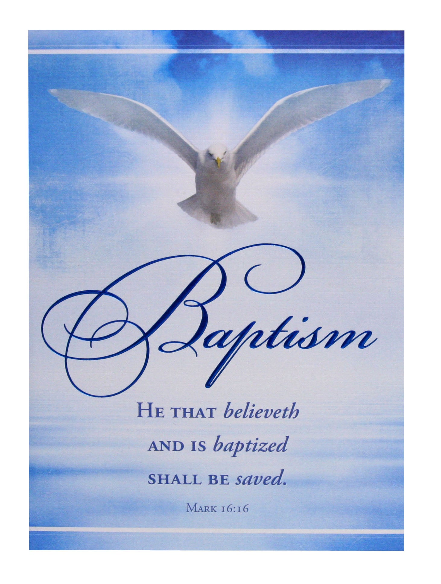 Certificate: Baptism Folded With Dove