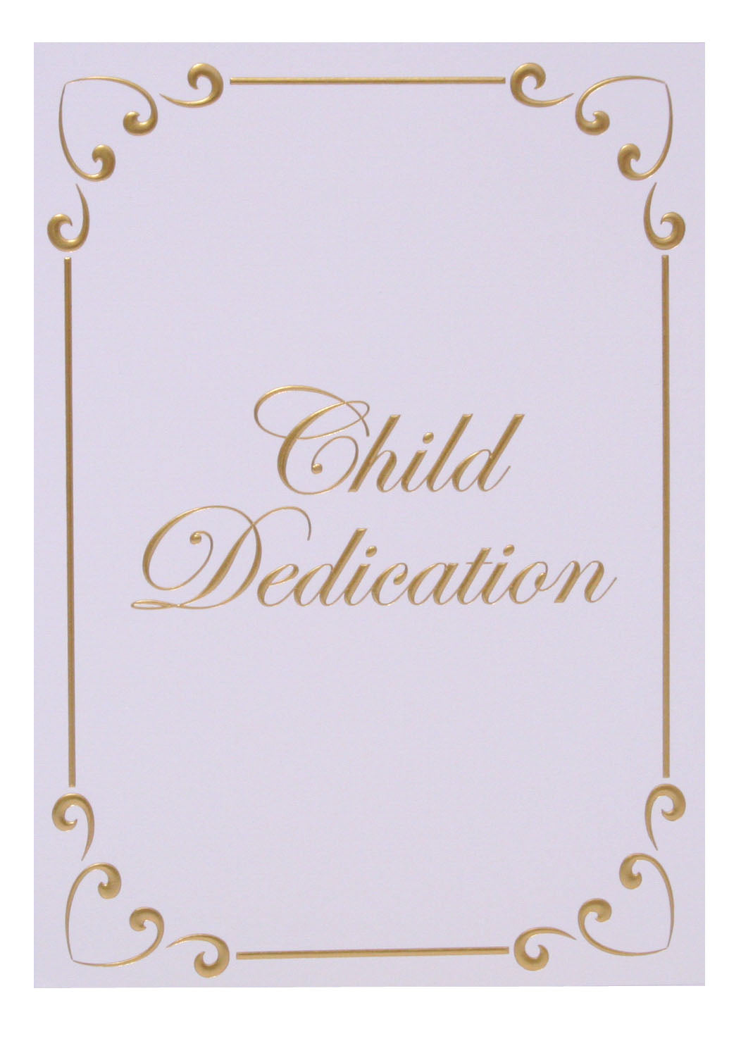 Certificate: Baby Dedication Ps 127:3 Gold-Foil Embossing