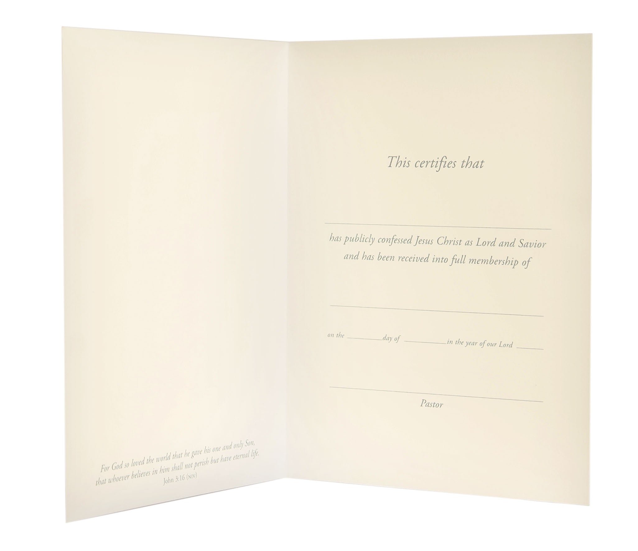 Certificate: Membership - Welcome to Our Family (Premium, Green Foil, Embossed)