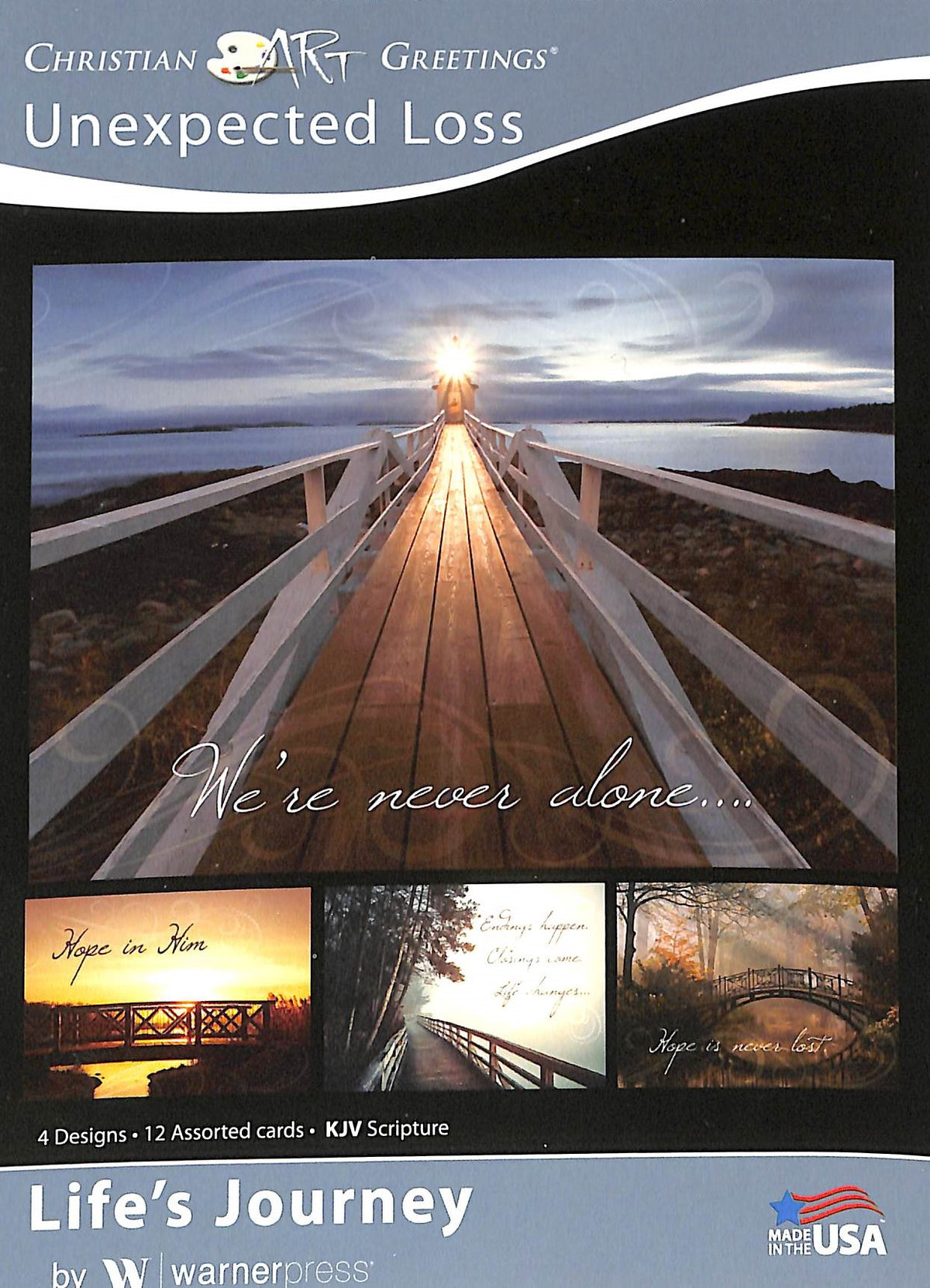 Boxed Cards: Unexpected Loss - Life's Journey KJV (12 cards, 3 each of 4 designs)