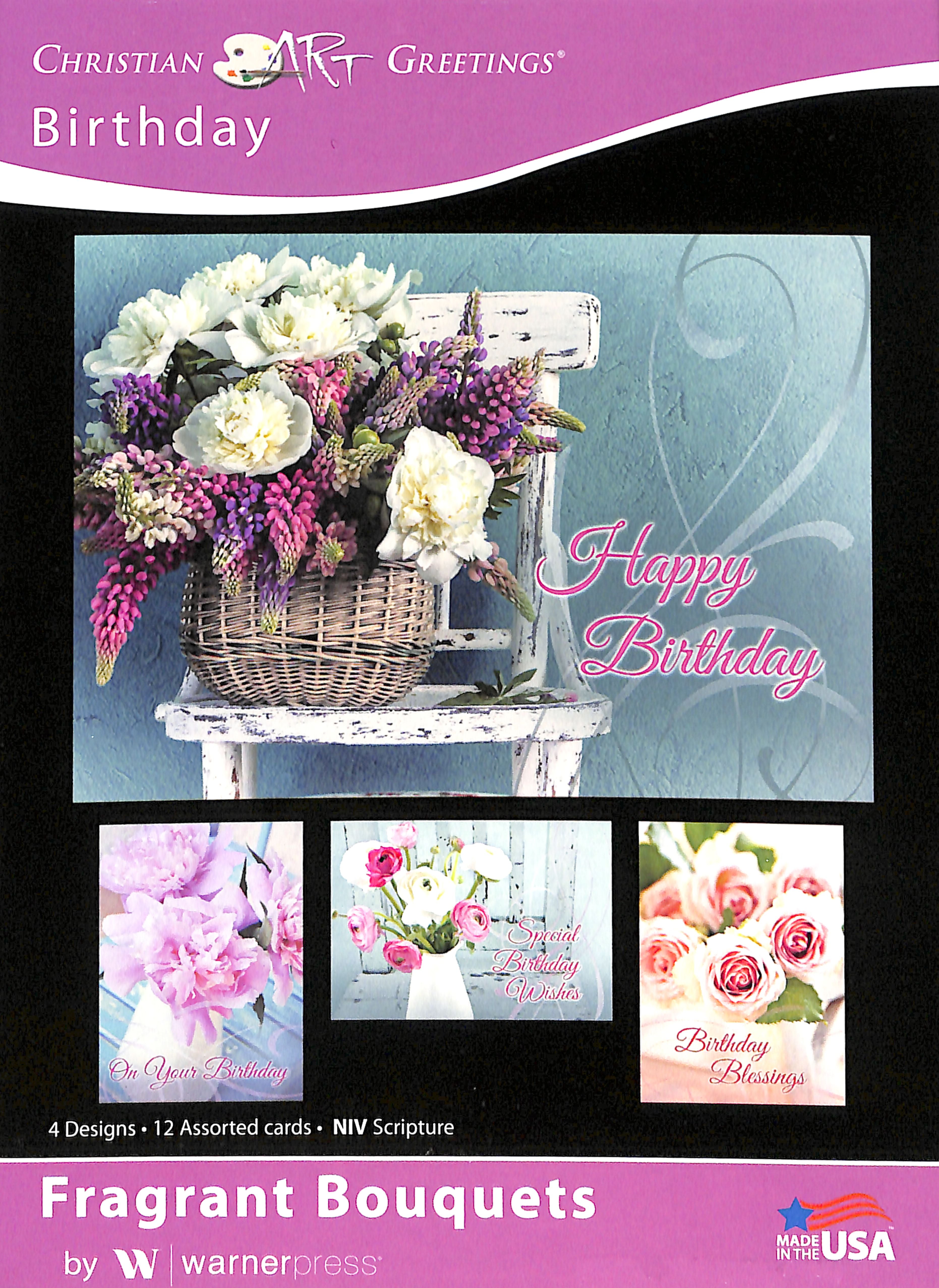 Boxed Cards: Birthday - Fragrant Bouquets (Niv)