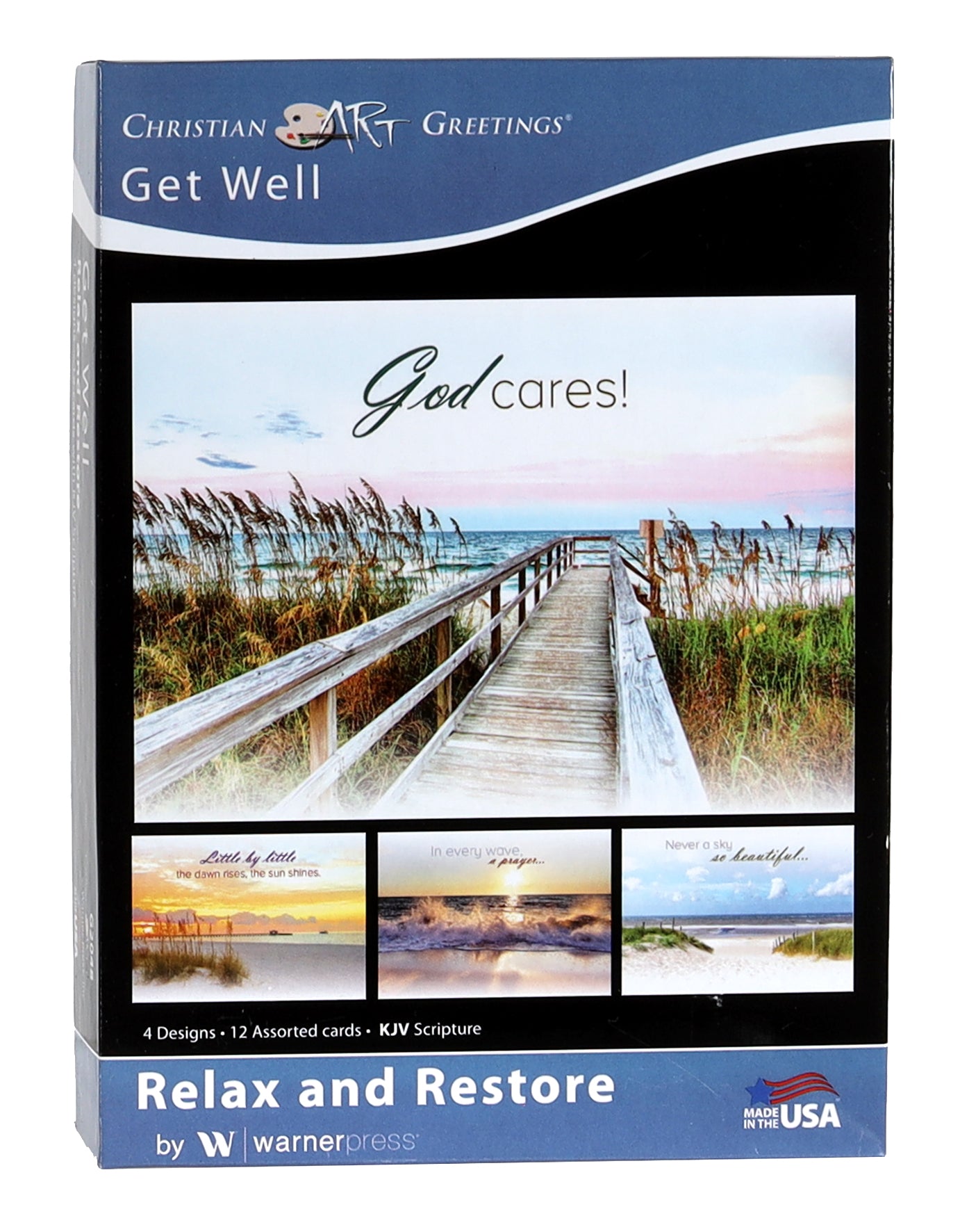 Boxed Cards: Get Well - Relax and Restore (Kjv)
