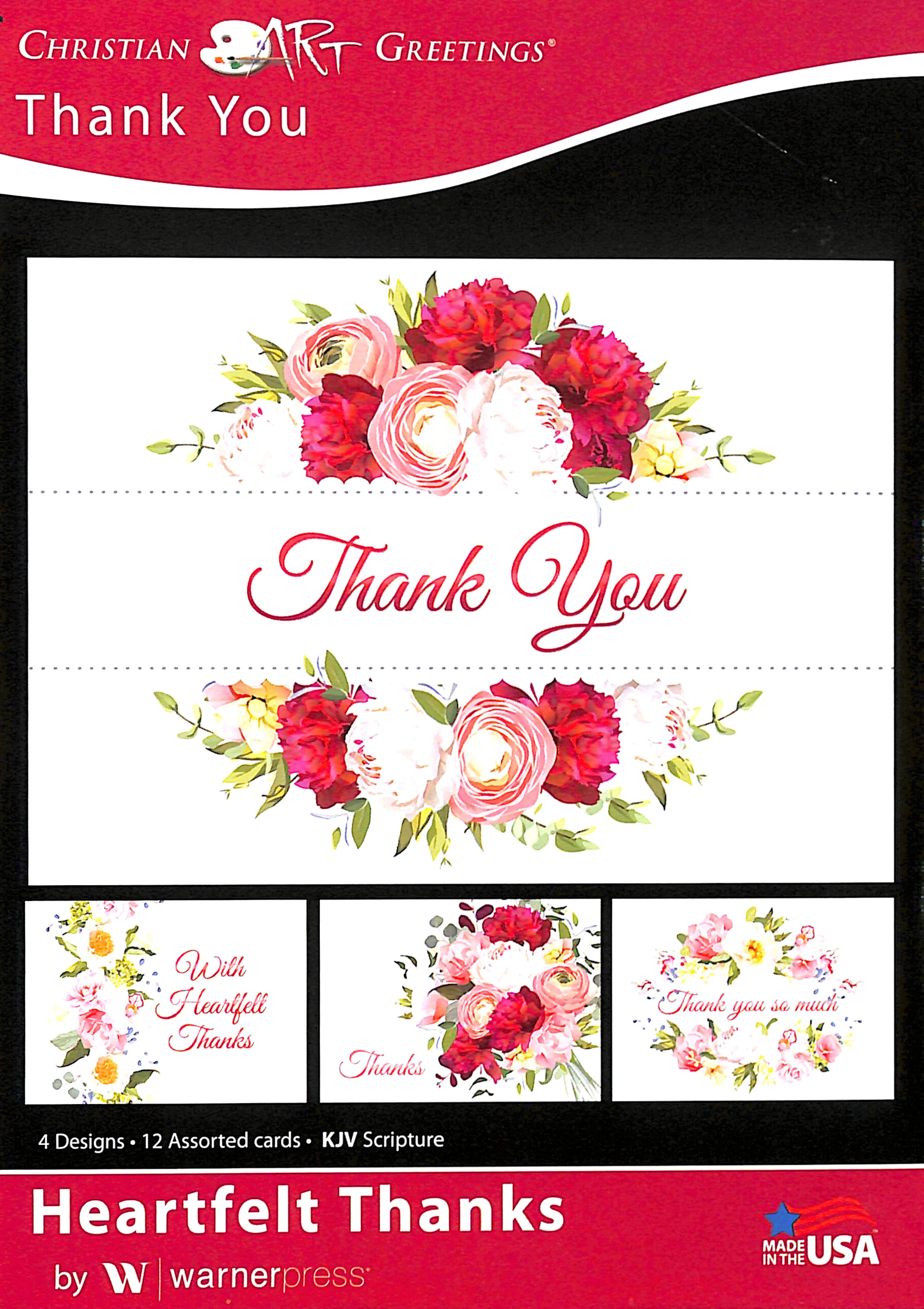 Boxed Cards: Thank You - Heartfelt Thanks (Kjv)