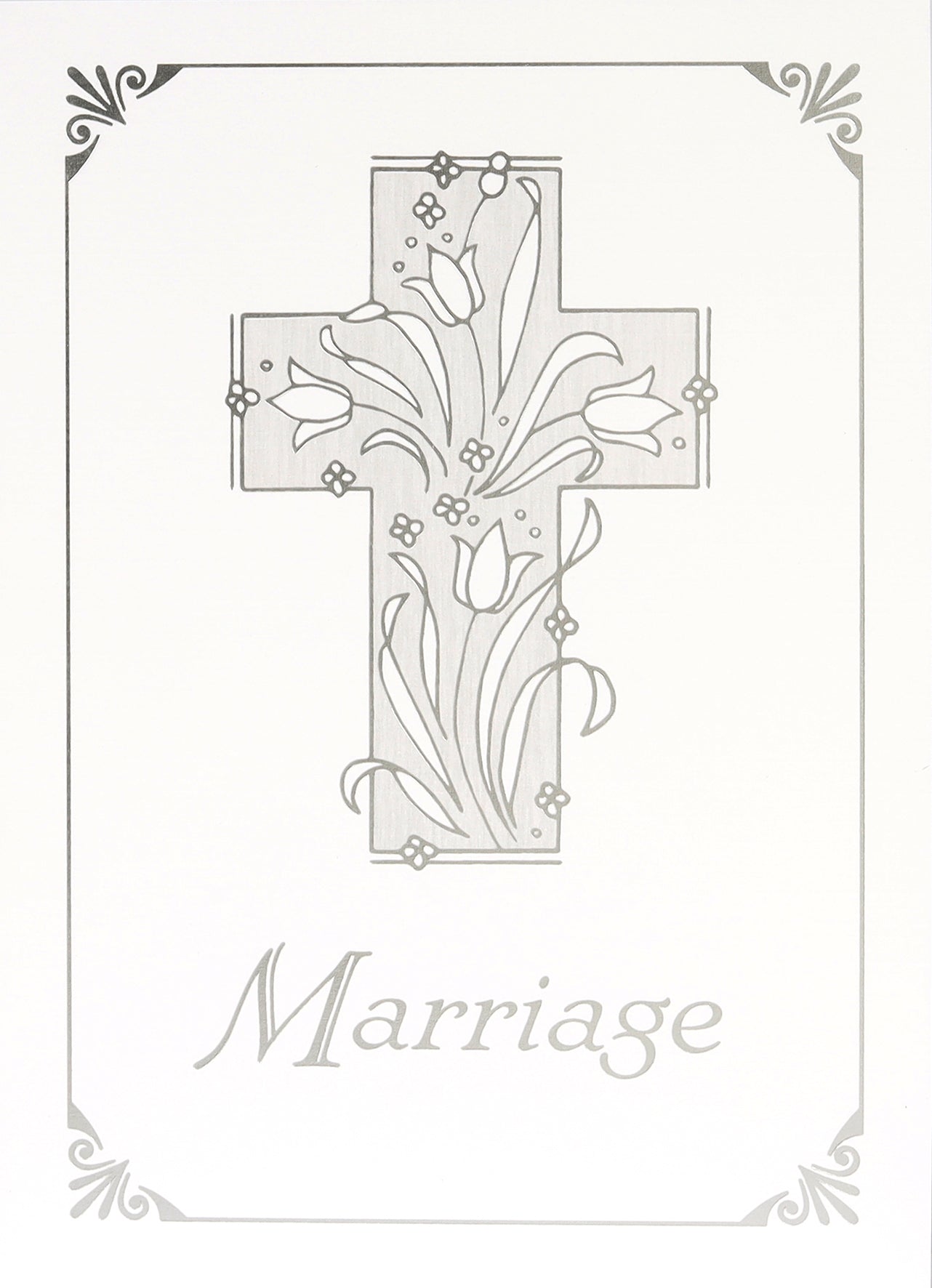 Certificate: Marriage, 1 John 4:17, Cross Silver-Foil Embossing (5x7in, .51 X 18.03 X 13.21cm)