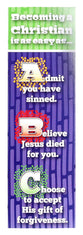 Bookmark - 25 Pack: ABCS to Becoming a Christian Romans 10:9 NIV (Kids)