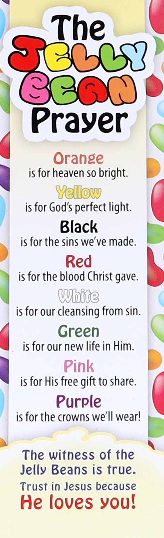 Bookmark - 25 Pack: Jelly Bean Prayer (Luke 24:34 NIV)