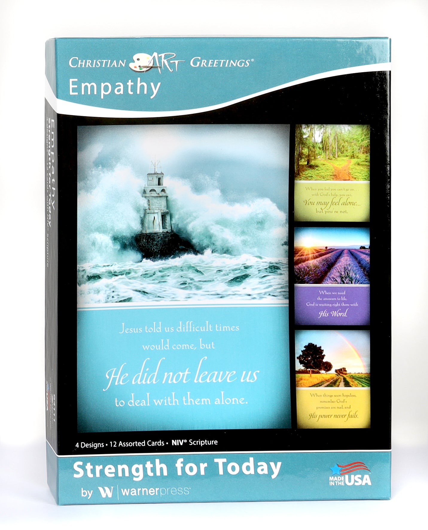 Boxed Cards: Empathy - Strength For Today (4 Designs, 12 Assorted Cards, Niv)