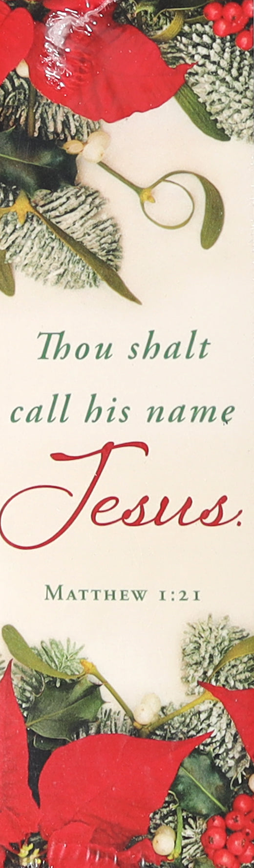 Bookmark - 25 Pack: Christmas - Thou Shalt Call His Name Jesus. (Matthew 1:21 KJV)