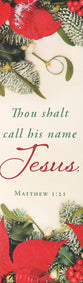 Bookmark - 25 Pack: Christmas - Thou Shalt Call His Name Jesus. (Matthew 1:21 KJV)