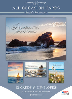 Boxed Cards All Occasion: Seaside Sentiments, NIV (12 cards/envelops, 3 each of 4 designs)