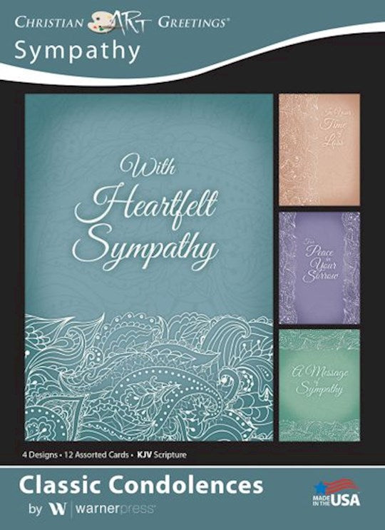 Boxed Cards: Sympathy - Classic Condolences KJV (12 cards, 3 each of 4 designs)