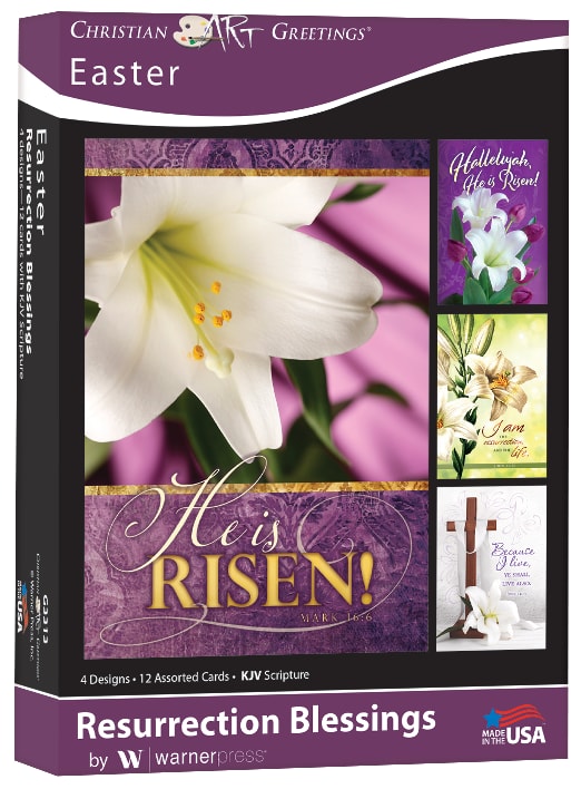 Boxed Cards: Easter- Resurrection Blessings KJV  (12 cards, 3 each of 4 designs)