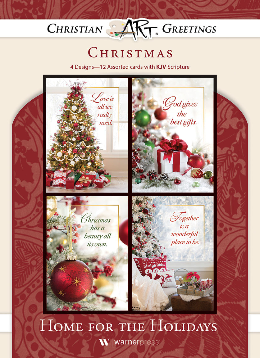 Christmas Boxed Cards: Home For the Holidays, KJV, 12 Cards/Envelopes, 4 designs