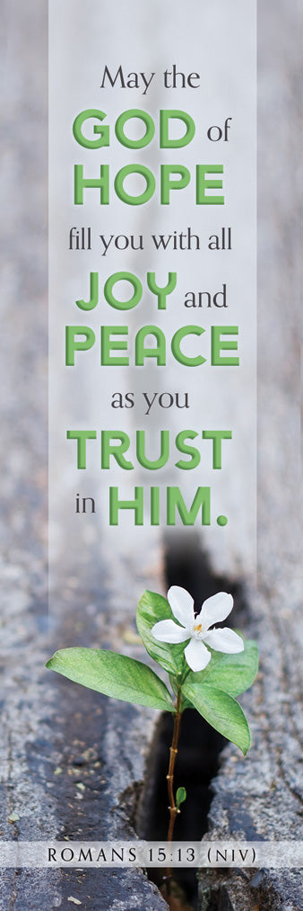 Bookmark (25 Pack): May the God of Hope, Romans 15:13 NIV