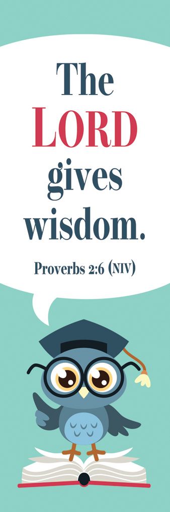 Bookmark, Kids (25 Pack): The Lord Gives Wisdom, Proverbs 2:6 NIV