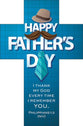 Bookmark Cross-Shaped (25 Pack): Happy Father's Day (Phil 1:3 NIV)