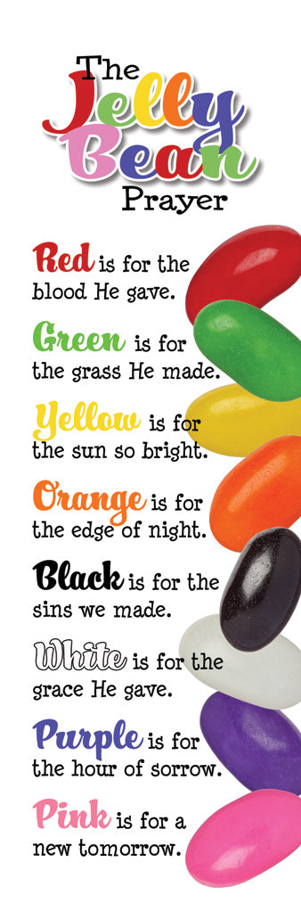 Bookmark - Kids (25 Pack): Easter, Jelly Bean (Luke 24:34 NIV)