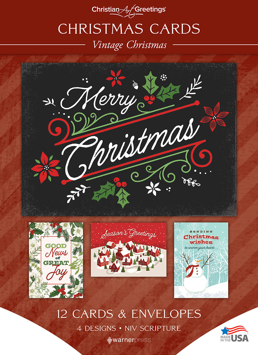 Christmas Boxed Cards: Vintage Christmas, NIV (12 cards/envelopes, 3 each of 4 designs)