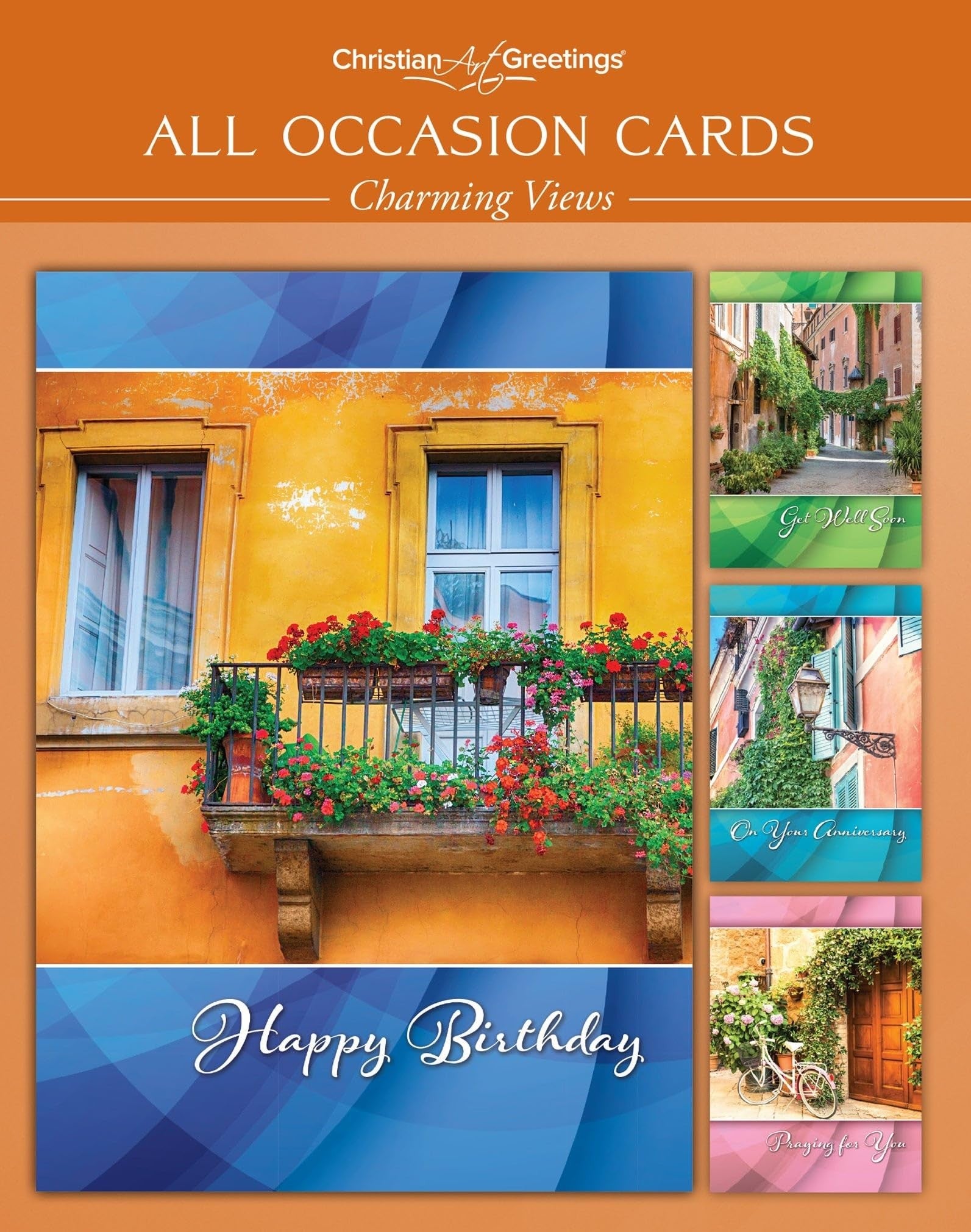 Boxed Cards All Occasion: Charming Views (KJV, 12 cards/envelops, 3 each of 4 designs)