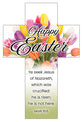 Bookmark Cross Shape- Easter (25 Pack): Happy Easter (Mark 16:6, KJV)
