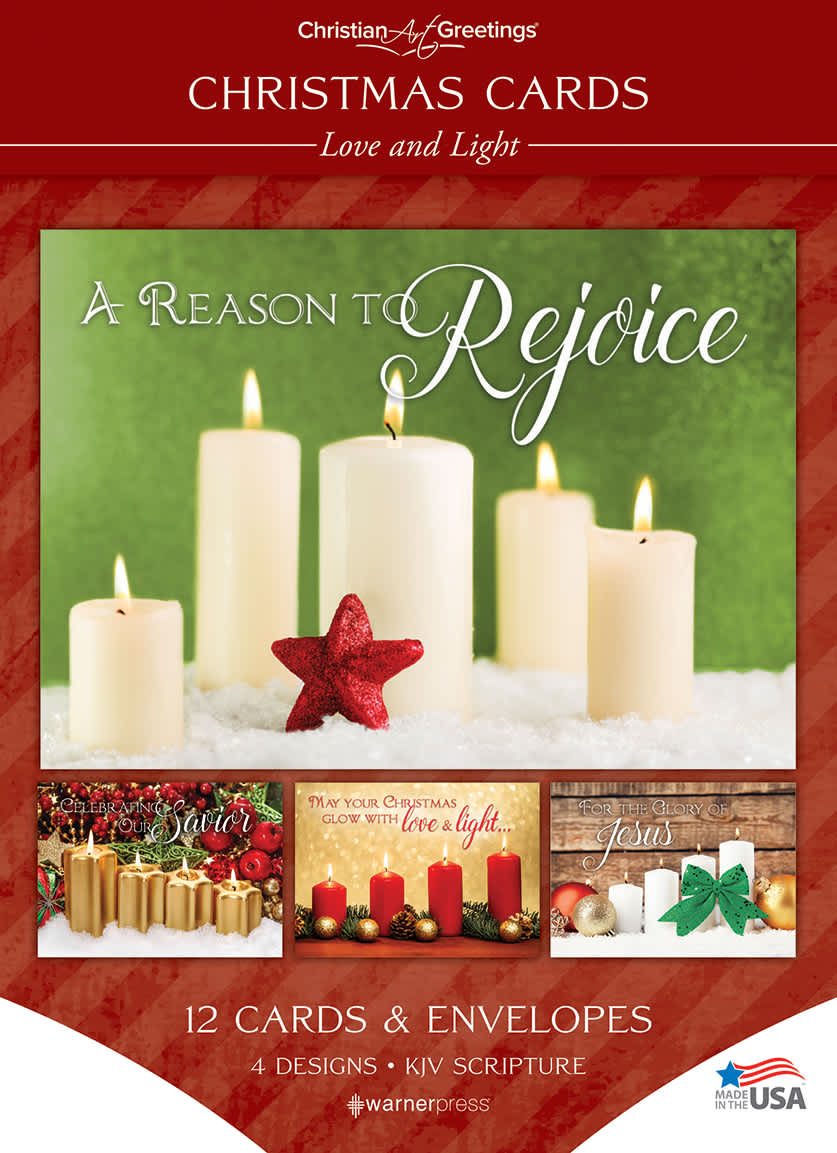 Boxed Cards Christmas: Love and Light (KJV, 12 cards/envelopes, 3 each of 4 designs)